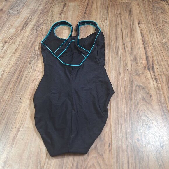 Speedo Black One Piece Bathing suit size 12 - Picture 2 of 4